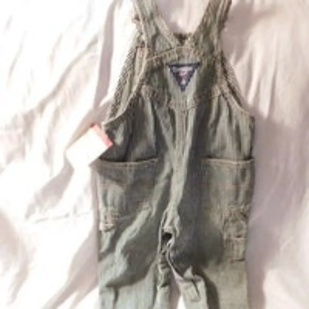 Oshkosh Railroad Stripe Overalls Size 24 Months NEW